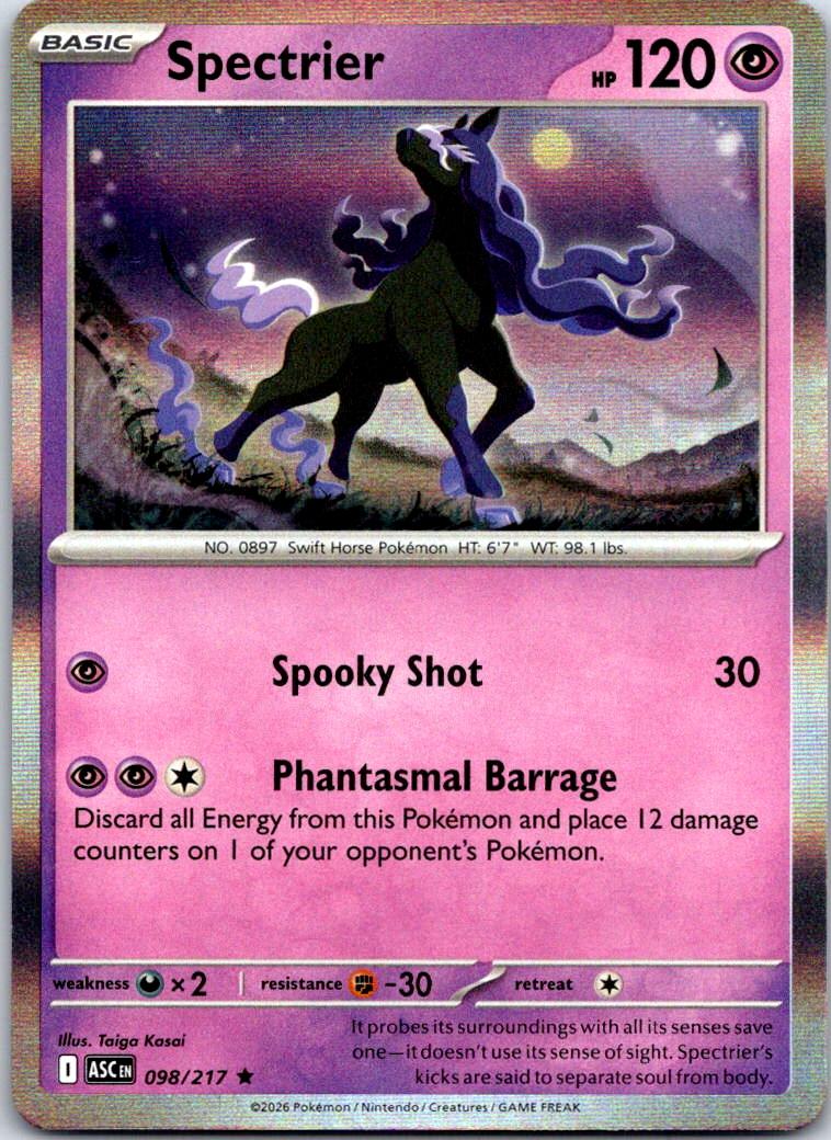 Spectrier - 098/217 - Holo - ASCENDED HEROES - Pokemon - Rare | AB07-30
