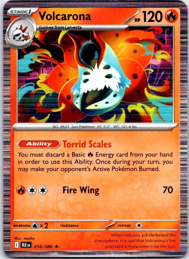 Volcarona - 016/086 - Holo - BLACK BOLT - Pokemon - Rare | AC01-23