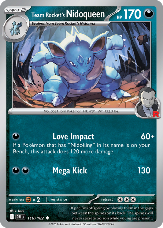 Team Rocket's Nidoqueen - 116/182 - - DESTINED RIVALS - Pokemon - | AA10-15