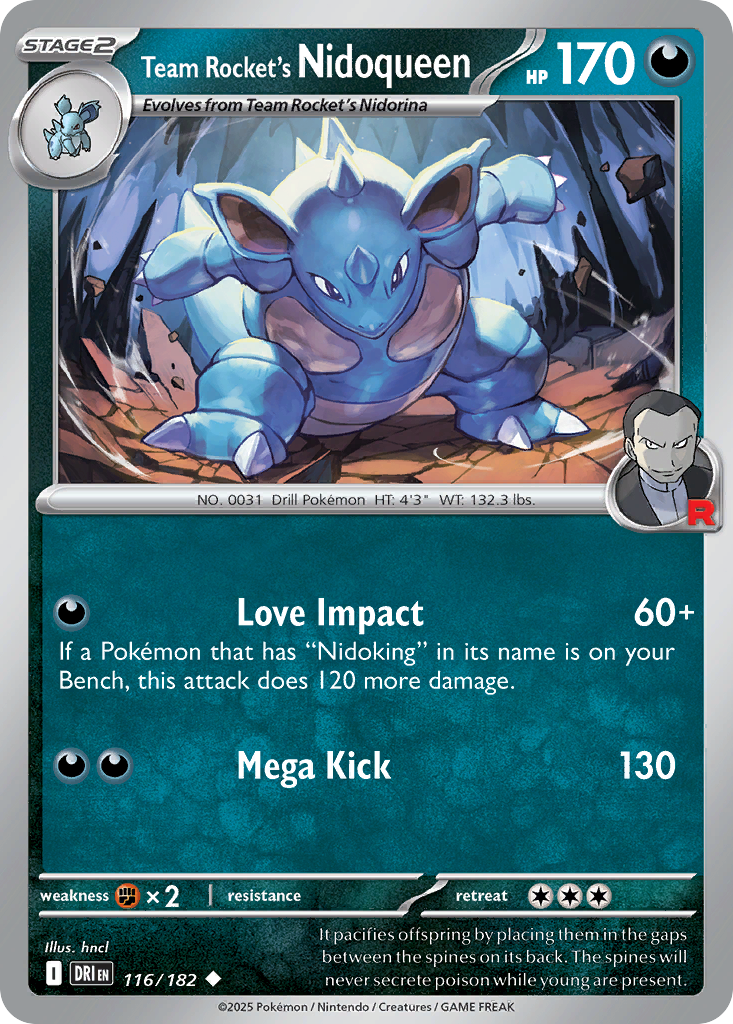 Team Rocket's Nidoqueen - 116/182 - - DESTINED RIVALS - Pokemon - | AA52-34