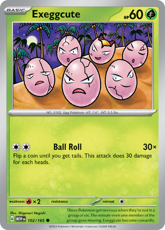 Exeggcute - 102/165 - - 151 - Pokemon - Common | AA74-31