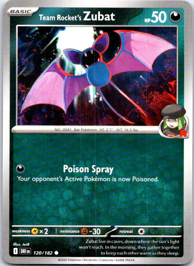 Team Rocket's Zubat - 120/182 - - DESTINED RIVALS - Pokemon - Common | AB71-38