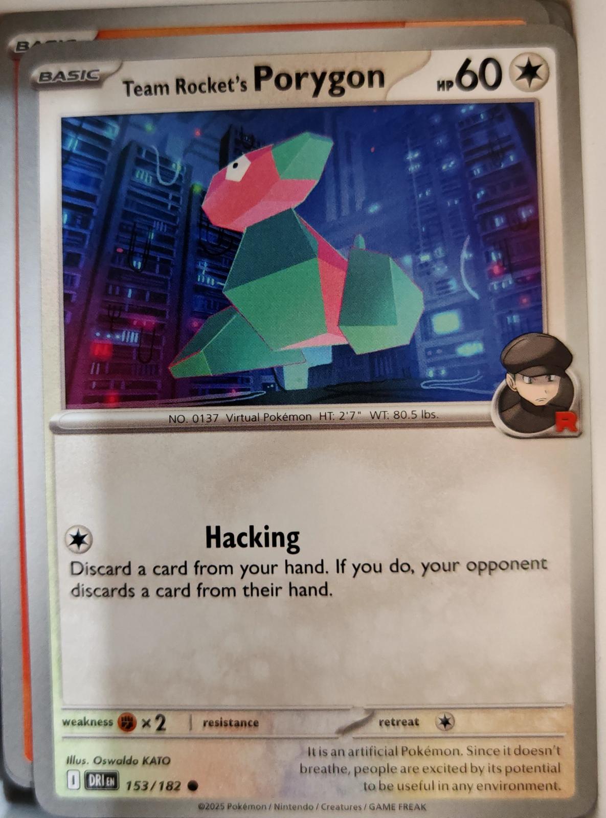 Team Rocket's Porygon - 153/182 - - DESTINED RIVALS - Pokemon - Common | AA07-43