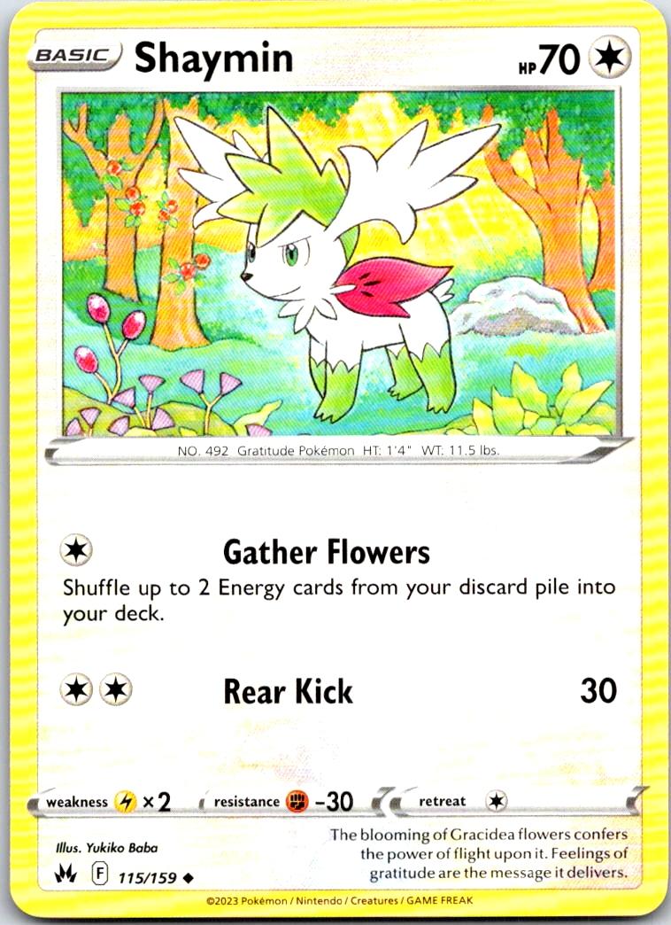 Shaymin - 115/159 - - CROWN ZENITH - Pokemon - Uncommon | AA105-44