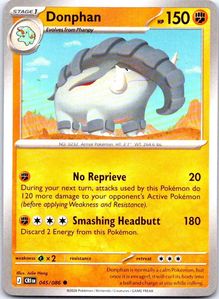Donphan - 045/086 - - CHAOS RISING - Pokemon - Common | AB19-11