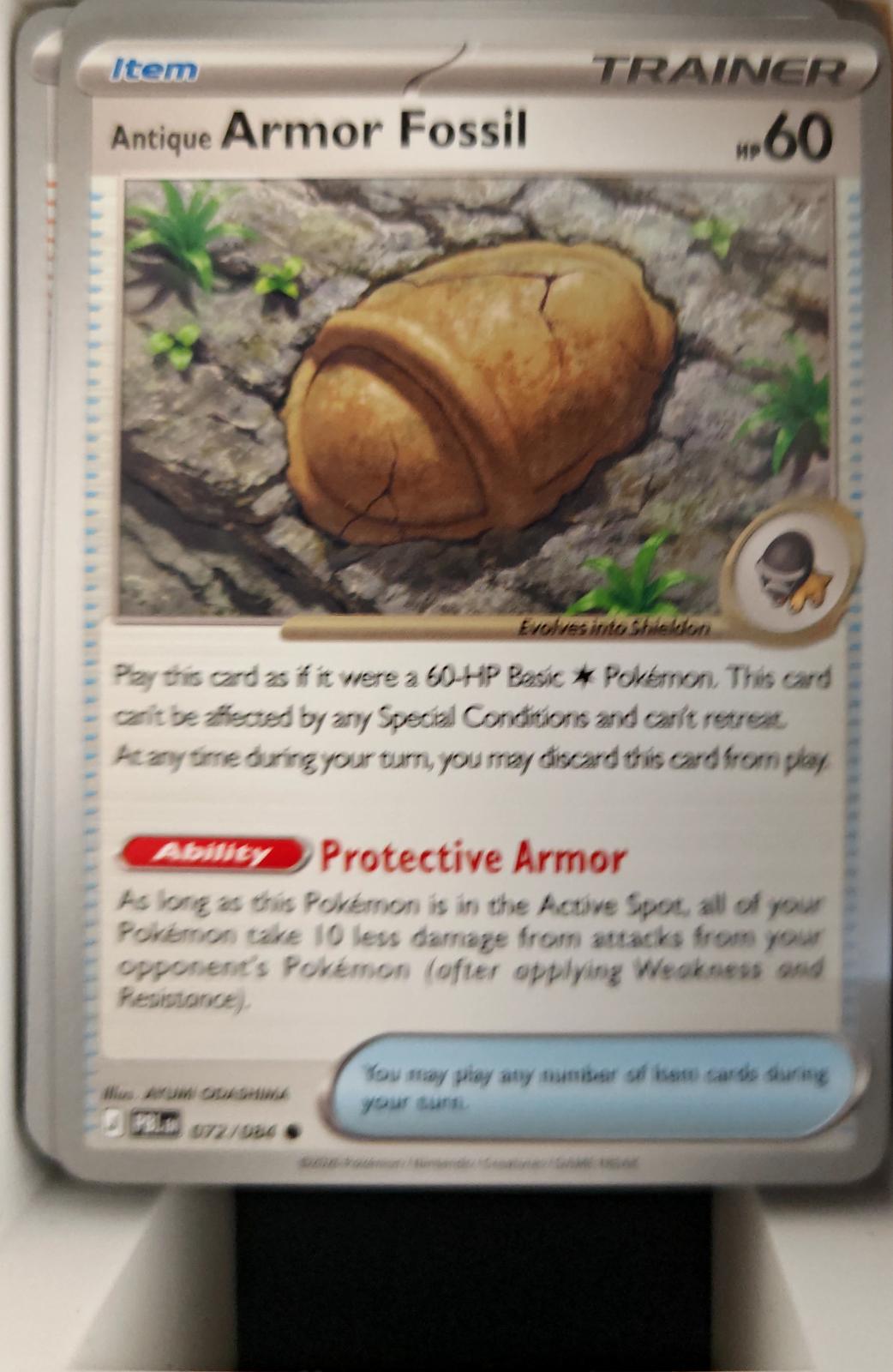 Antique Armor Fossil - 072/084 - - PITCH BLACK - Pokemon - Common | AA25-88