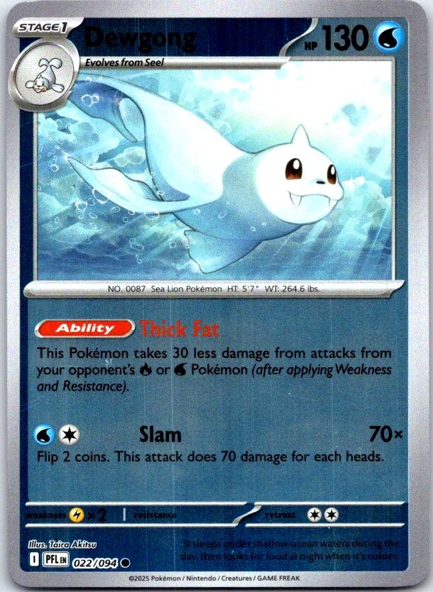 Dewgong - 022/094 - Reverse Holo - PHANTASMAL FLAMES - Pokemon - | AC28-22