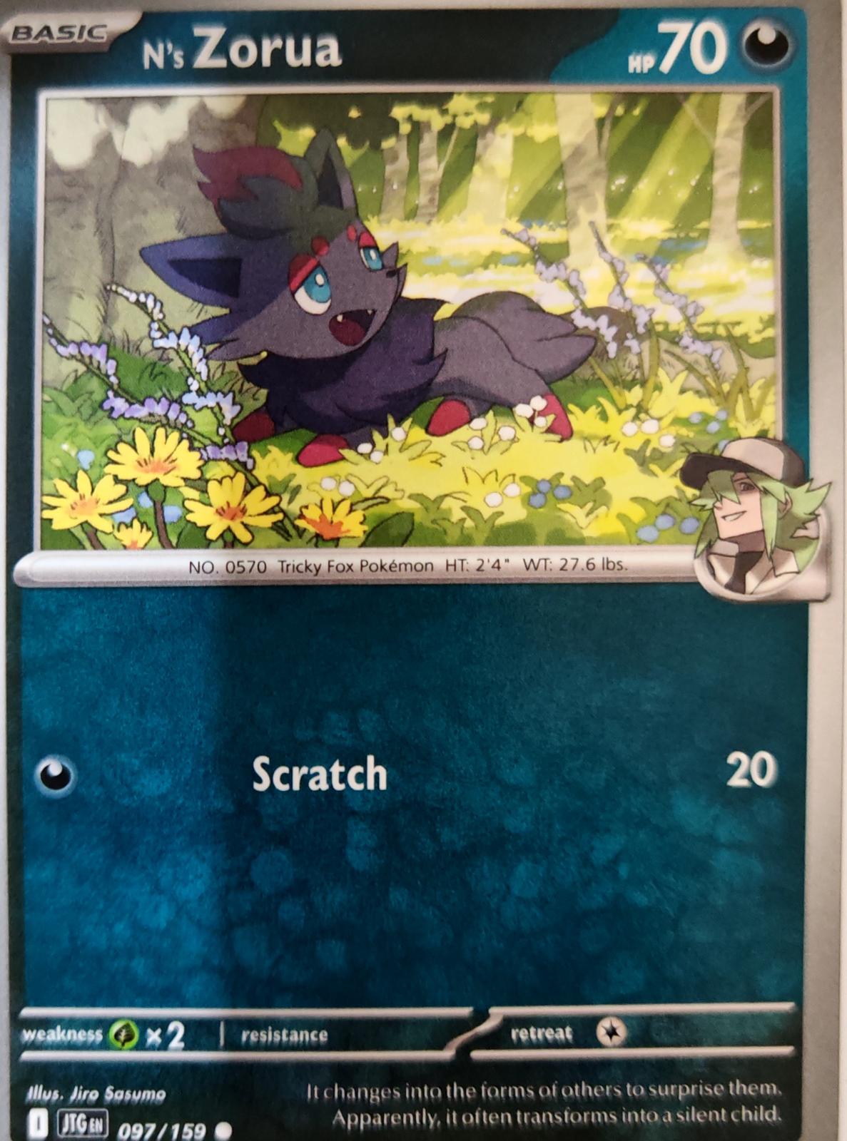N's Zorua - 097/159 - - JOURNEY TOGETHER - Pokemon - Common | AA07-77