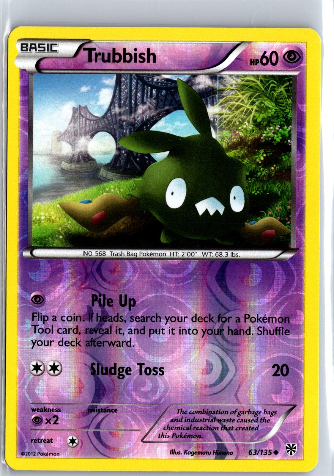 Trubbish - 63/135 - Reverse Holo - PLASMA STORM - Pokemon - Uncommon | AA129-20