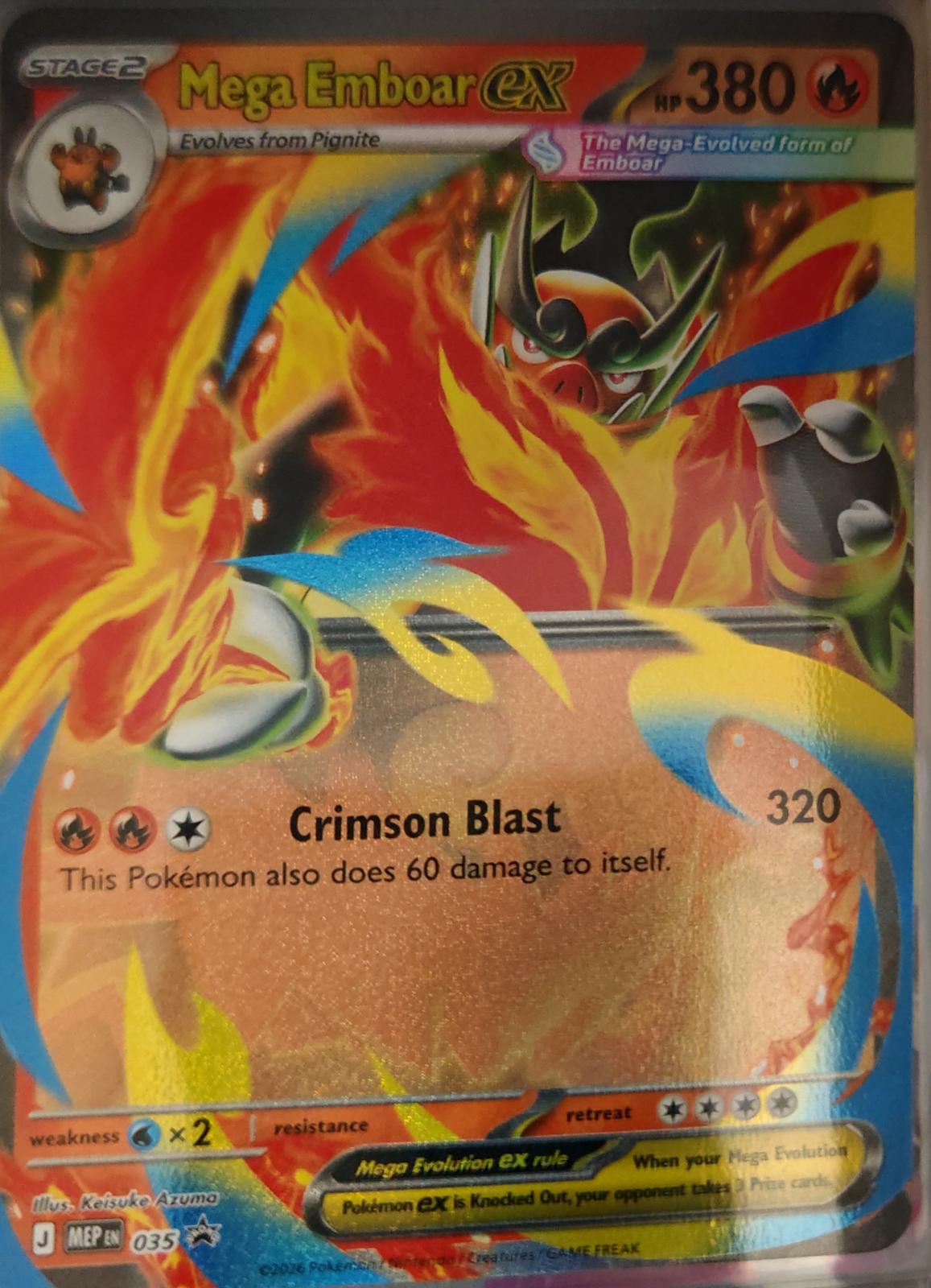 Mega Emboar ex - 035 - Holo - ME: MEGA EVOLUTION PROMO - Pokemon - | AA34-13