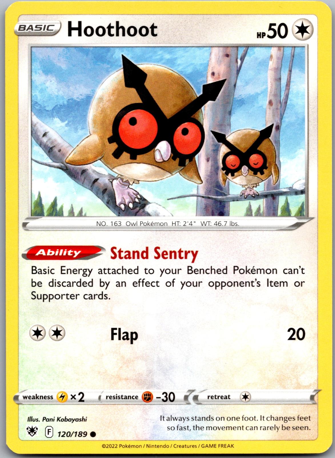 Hoothoot - 120/189 - - ASTRAL RADIANCE - Pokemon - Common | AA89-30