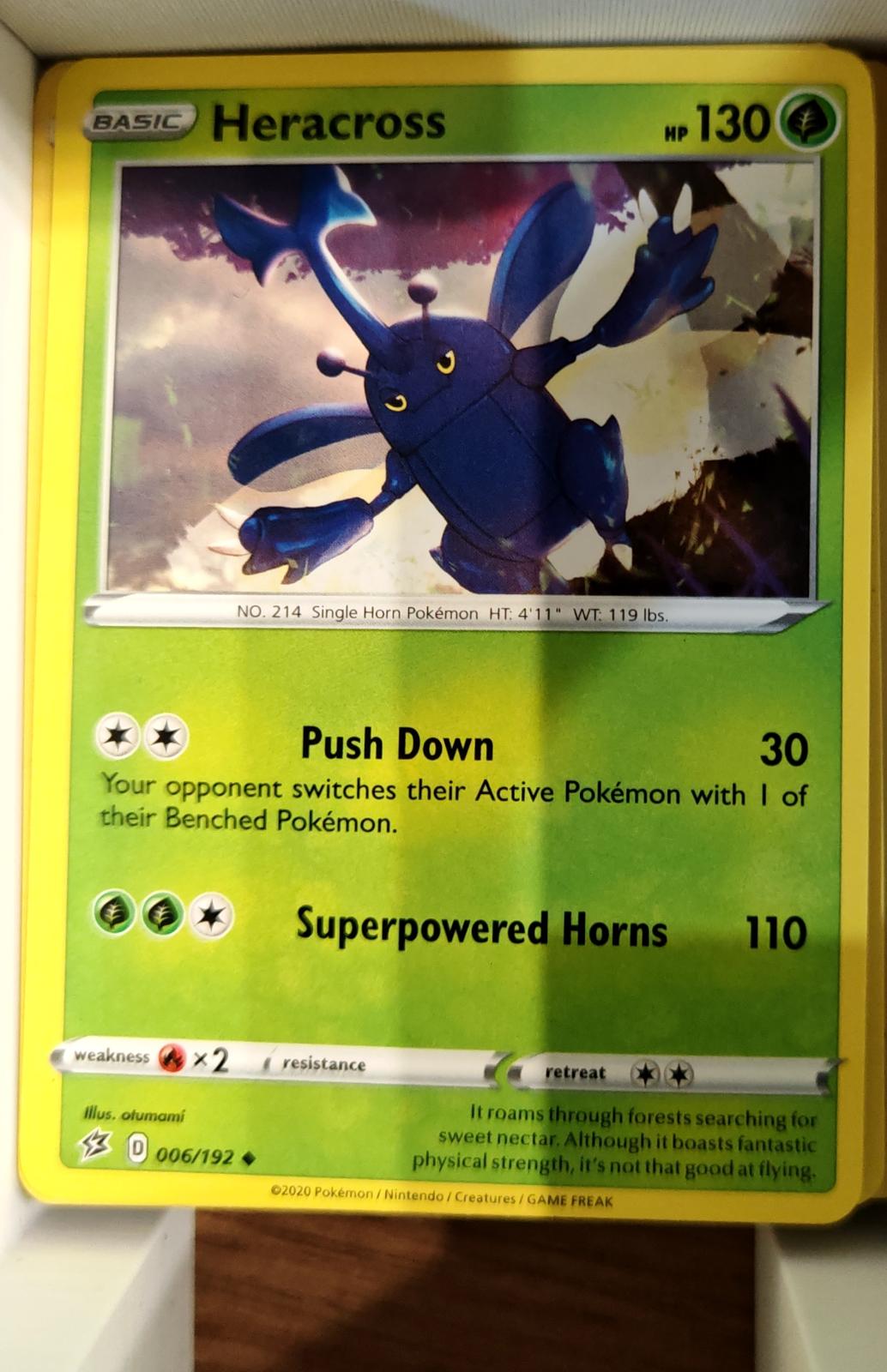 Heracross - 006/192 - - REBEL CLASH - Pokemon - Uncommon | AA66-46