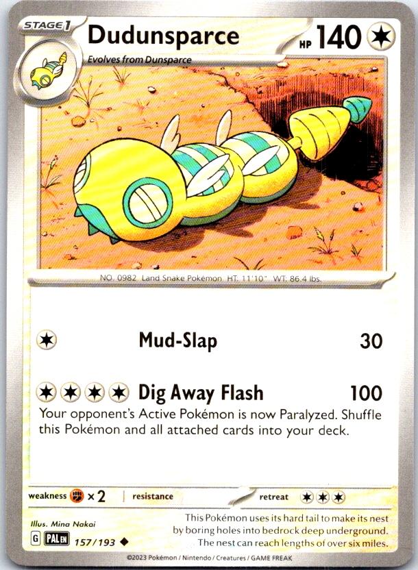 Dudunsparce - 157/193 - - PALDEA EVOLVED - Pokemon - Uncommon | AC06-19