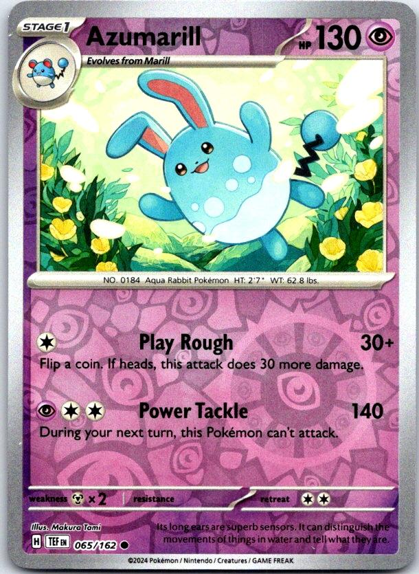 Azumarill - 065/162 - Reverse Holo - TEMPORAL FORCES - Pokemon - | AC15-21