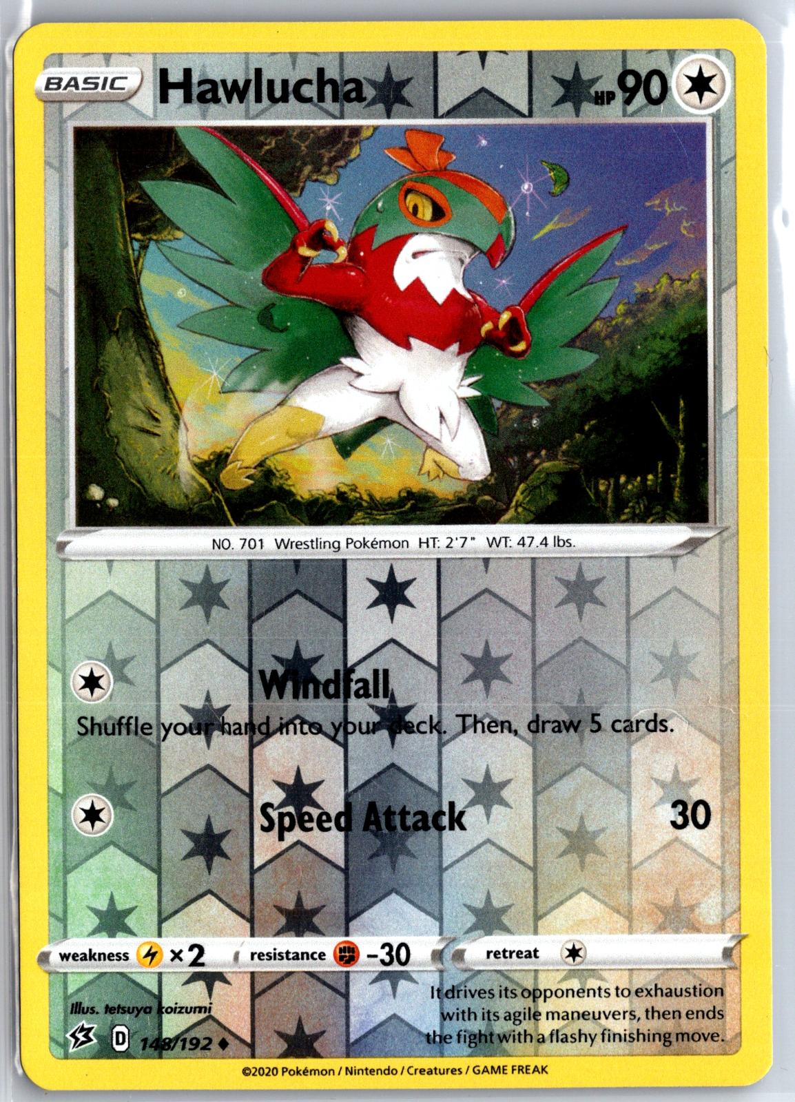 Hawlucha - 148/192 - Reverse Holo - REBEL CLASH - Pokemon - Uncommon | AA130-66