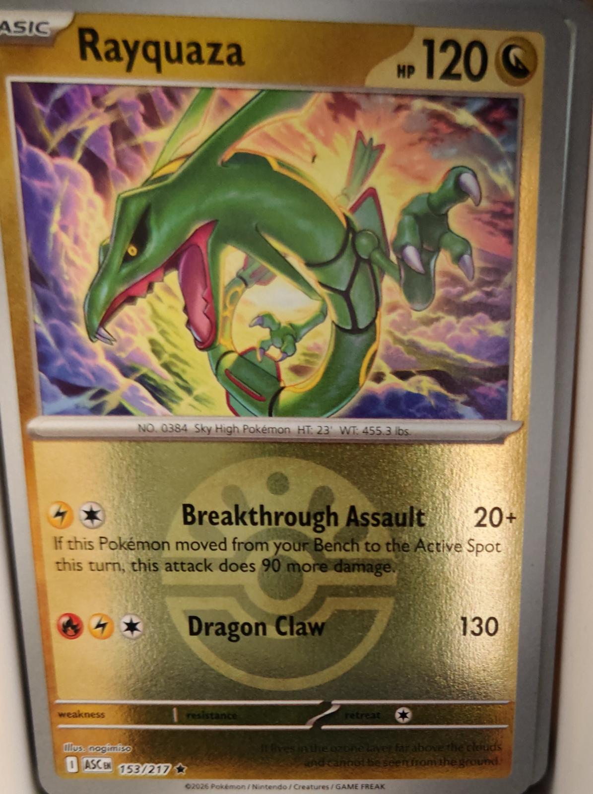 Rayquaza (Friend Ball) - 153/217 - Reverse Holo - ASCENDED HEROES - Pokemon - | AA31-55