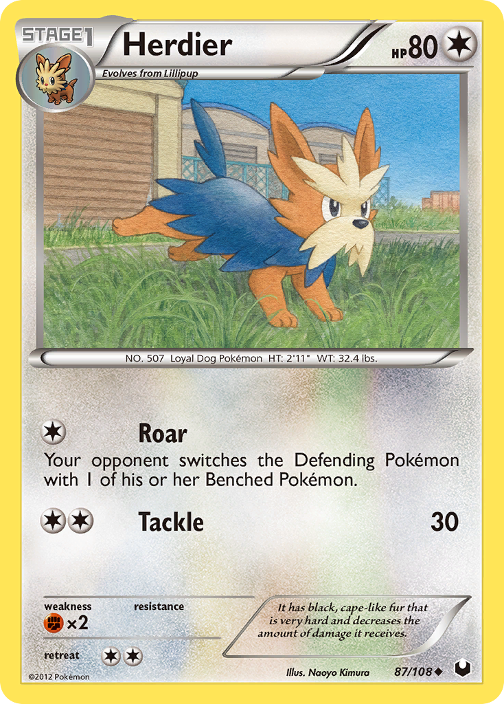 Herdier - 87/108 - - DARK EXPLORERS - Pokemon - Uncommon | AA117-17