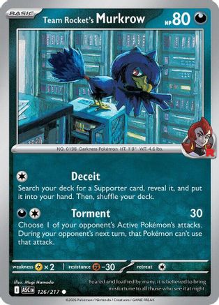 Team Rocket's Murkrow - 126/217 - - ASCENDED HEROES - Pokemon - Common | AA11-57