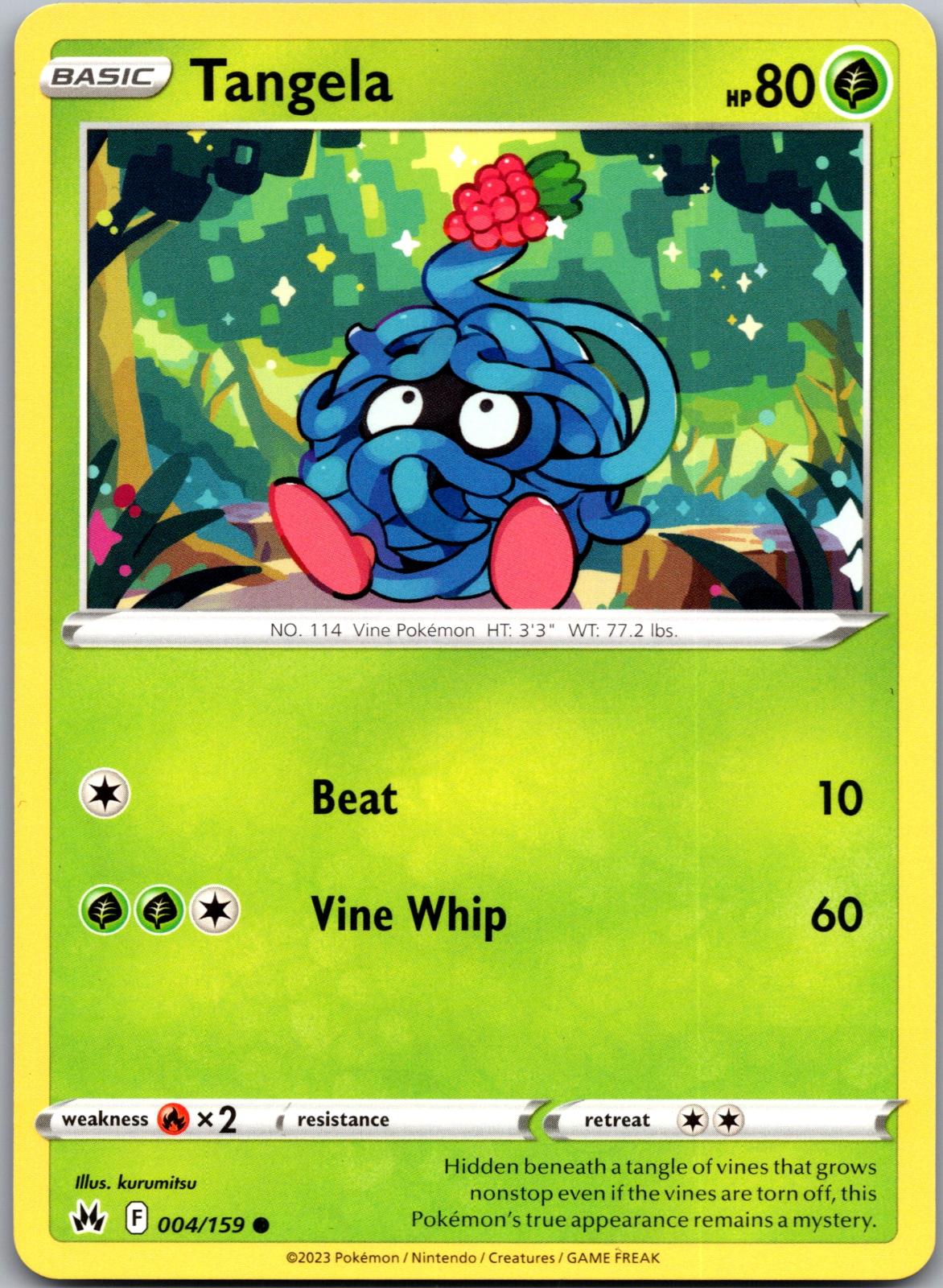 Tangela - 004/159 - - CROWN ZENITH - Pokemon - Common | AA93-6