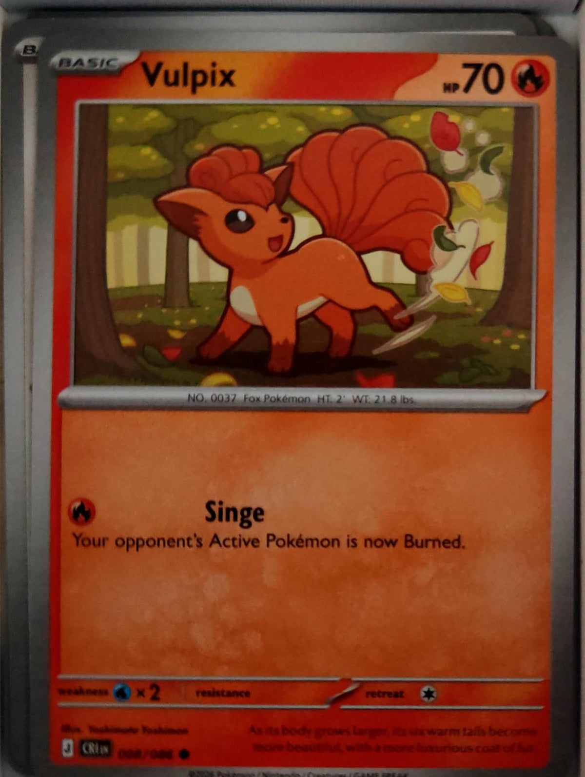 Vulpix - 008/086 - - CHAOS RISING - Pokemon - Common | AA39-8
