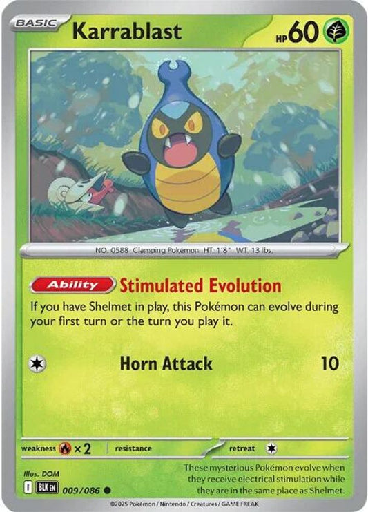 Karrablast - 009/086 - - BLACK BOLT - Pokemon - Common | AA47-80