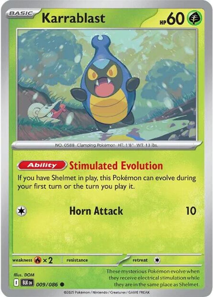 Karrablast - 009/086 - - BLACK BOLT - Pokemon - Common | AA108-24