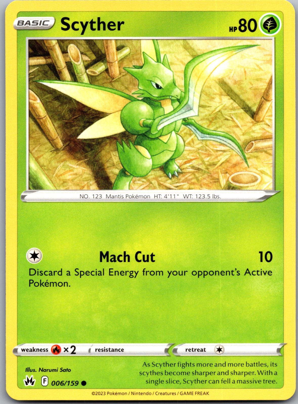 Scyther - 006/159 - - CROWN ZENITH - Pokemon - Common | AA93-21