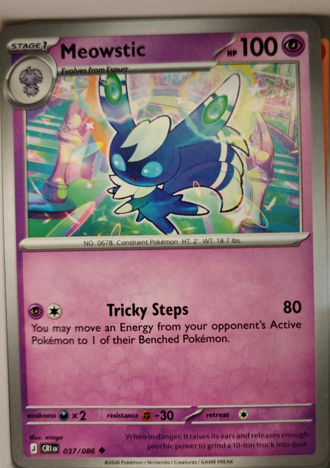 Meowstic - 037/086 - - CHAOS RISING - Pokemon - Uncommon | AA09-50