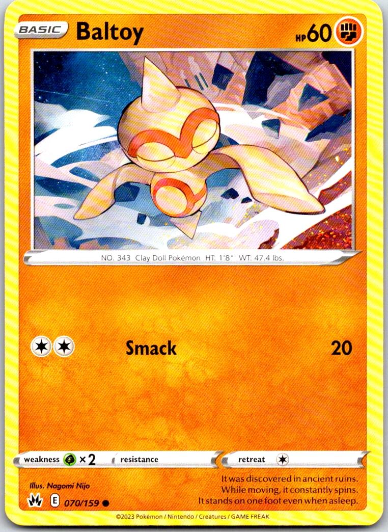 Baltoy - 070/159 - - CROWN ZENITH - Pokemon - Common | AA102-47