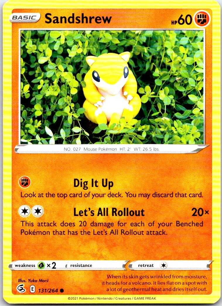 Sandshrew - 131/264 - - FUSION STRIKE - Pokemon - Common | AB38-1