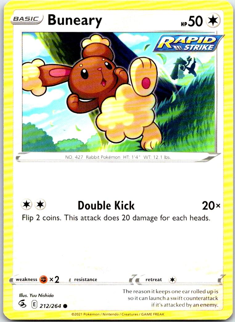Buneary - 212/264 - - FUSION STRIKE - Pokemon - Common | AB38-9