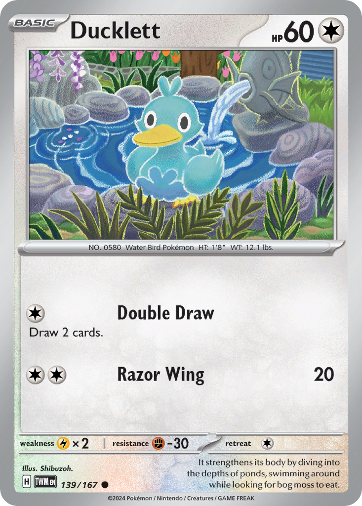 Ducklett - 139/167 - - TWILIGHT MASQUERADE - Pokemon - Common | AA76-38