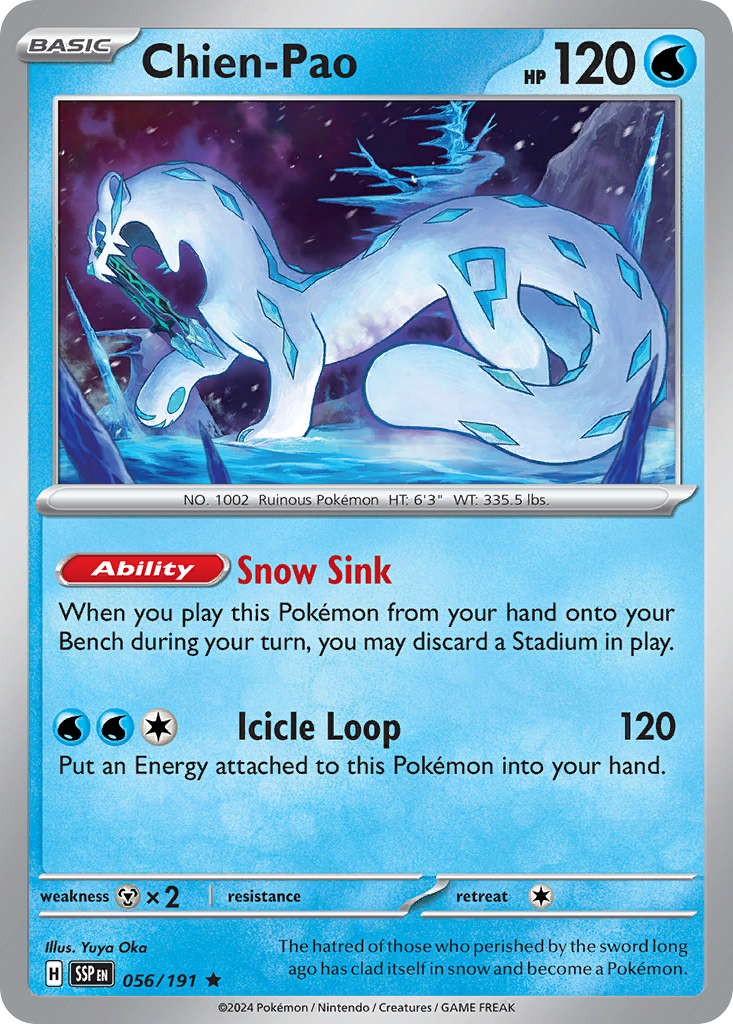 Chien-Pao - 056/191 - Holo - SURGING SPARKS - Pokemon - Rare | AA13-76
