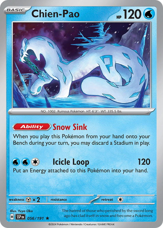 Chien-Pao - 056/191 - Holo - SURGING SPARKS - Pokemon - Rare | AA13-76