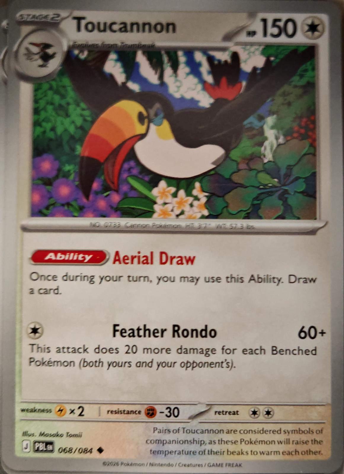 Toucannon - 068/084 - - PITCH BLACK - Pokemon - Uncommon | AA16-27