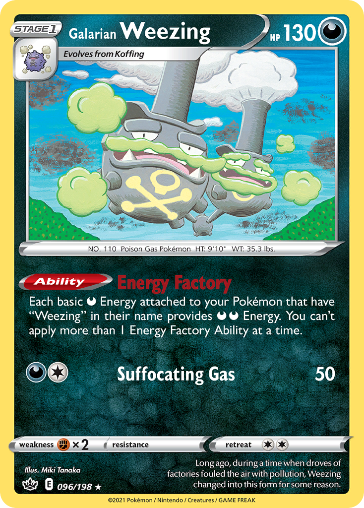 Galarian Weezing - 096/198 - - CHILLING REIGN - Pokemon - Rare | AA57-1