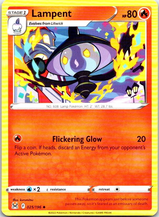 Lampent - 025/196 - - LOST ORIGIN - Pokemon - Uncommon | AC16-1