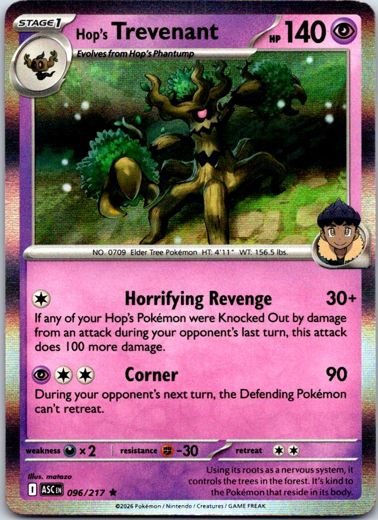 Hop's Trevenant - 096/217 - Holo - ASCENDED HEROES - Pokemon - Rare | AA120-34