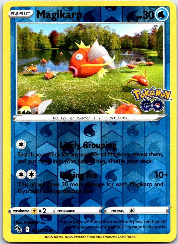 Magikarp - 021/078 - Reverse Holo - POKEMON GO - Pokemon - Common | AC15-49