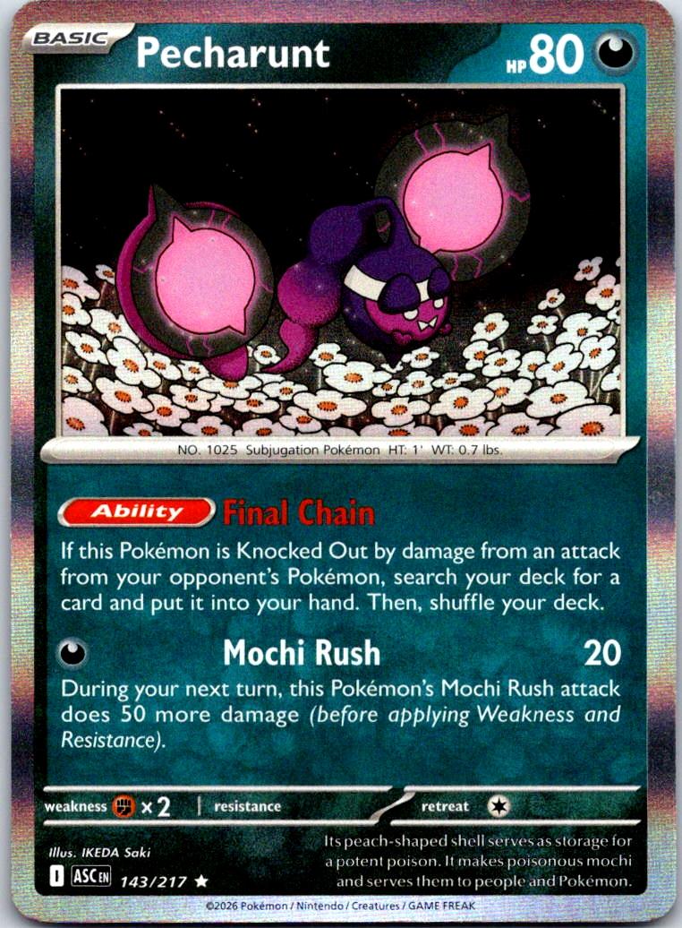 Pecharunt - 143/217 - Holo - ASCENDED HEROES - Pokemon - Rare | AB07-27