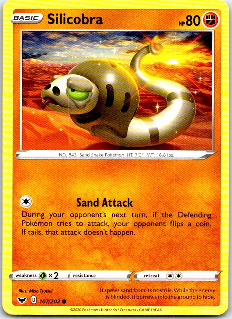 Silicobra - 107/202 - - SWORD & SHIELD - Pokemon - Common | AB85-35