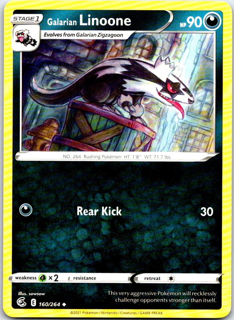 Galarian Linoone - 160/264 - - FUSION STRIKE - Pokemon - Uncommon | AB39-18