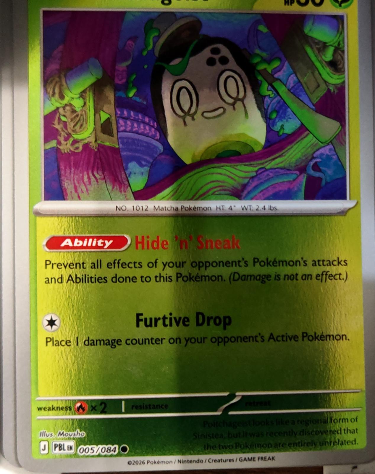Poltchageist - 005/084 - Reverse Holo - PITCH BLACK - Pokemon - Common | AA72-9