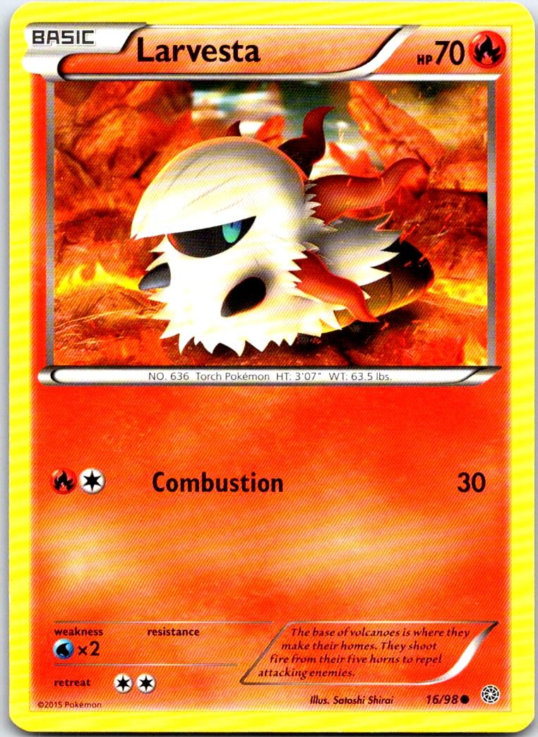 Larvesta - 16/98 - - ANCIENT ORIGINS - Pokemon - Common | AB76-8