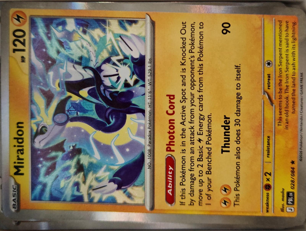 Miraidon - 028/084 - Holo - PITCH BLACK - Pokemon - Rare | AA14-21