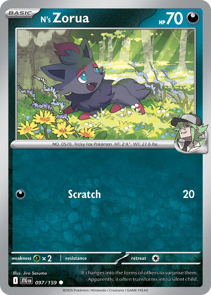 N's Zorua - 097/159 - - JOURNEY TOGETHER - Pokemon - Common | AA07-77
