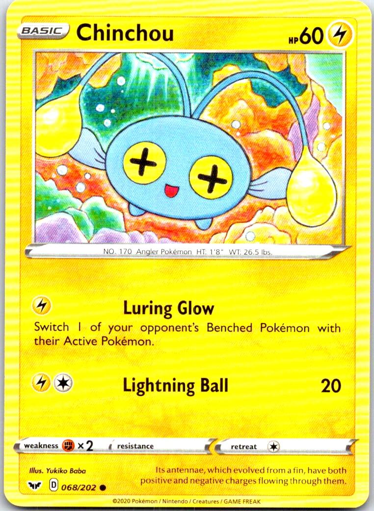Chinchou - 068/202 - - SWORD & SHIELD - Pokemon - Common | AB67-31