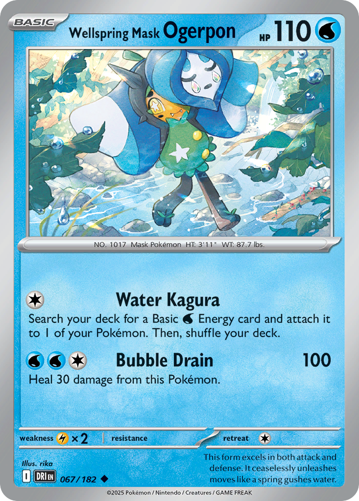 Wellspring Mask Ogerpon - 067/182 - - DESTINED RIVALS - Pokemon - | AA12-73