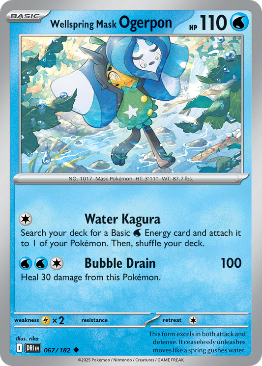 Wellspring Mask Ogerpon - 067/182 - - DESTINED RIVALS - Pokemon - | AA12-73