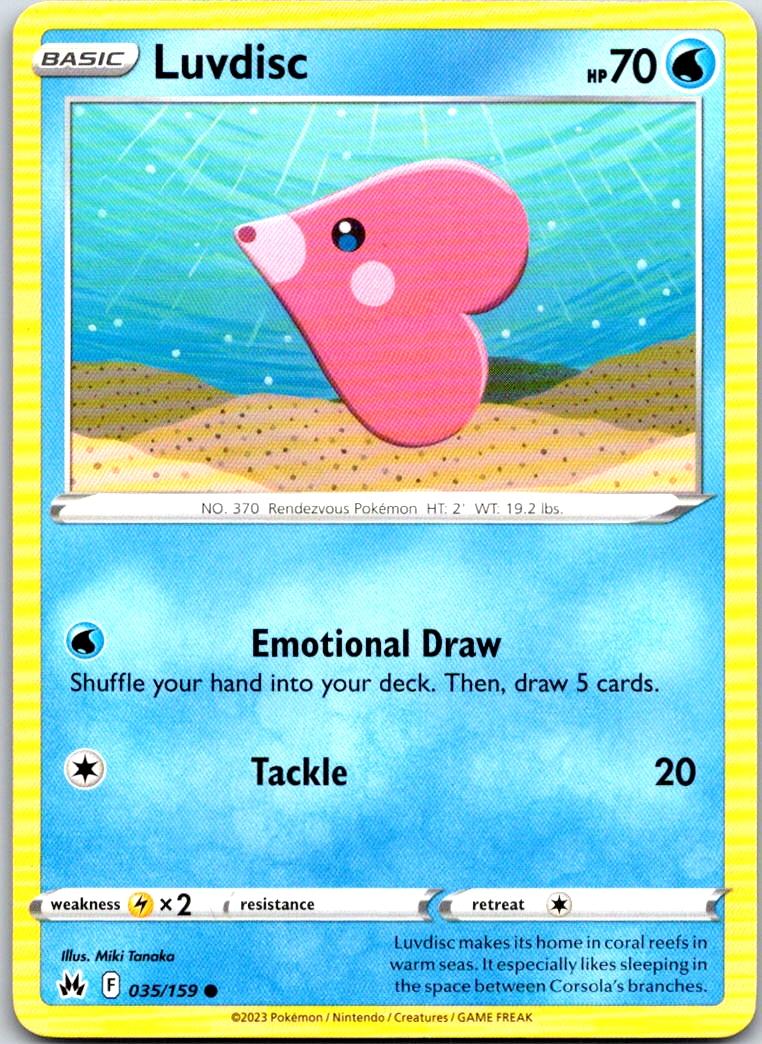 Luvdisc - 035/159 - - CROWN ZENITH - Pokemon - Common | AA101-22
